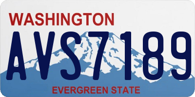 WA license plate AVS7189