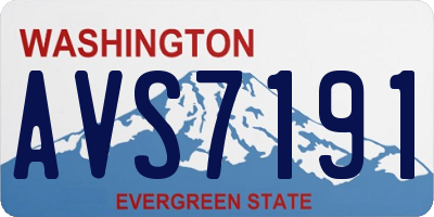 WA license plate AVS7191