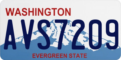 WA license plate AVS7209