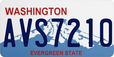 WA license plate AVS7210