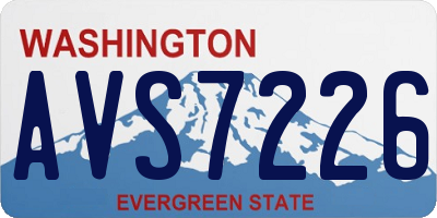 WA license plate AVS7226