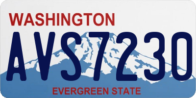 WA license plate AVS7230