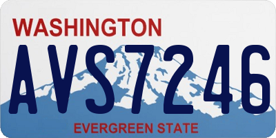 WA license plate AVS7246