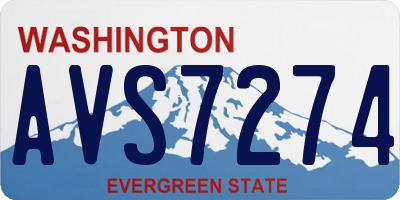 WA license plate AVS7274