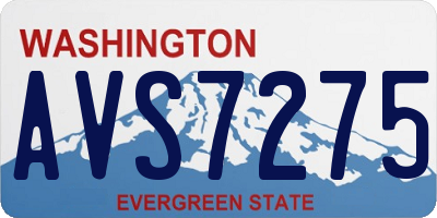 WA license plate AVS7275