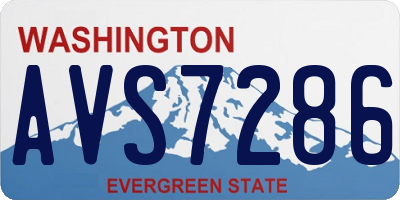 WA license plate AVS7286