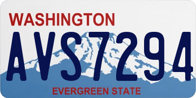 WA license plate AVS7294