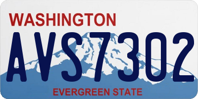 WA license plate AVS7302
