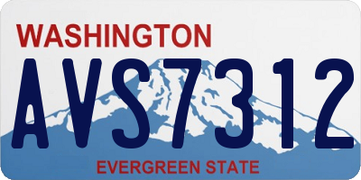 WA license plate AVS7312