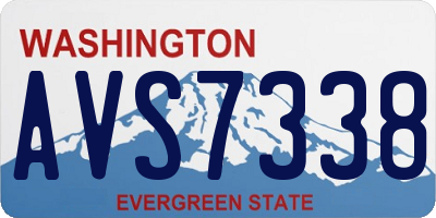 WA license plate AVS7338