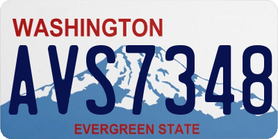WA license plate AVS7348
