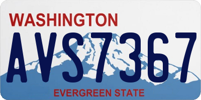 WA license plate AVS7367