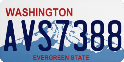 WA license plate AVS7388