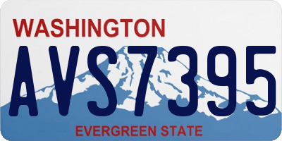WA license plate AVS7395