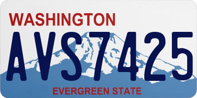 WA license plate AVS7425
