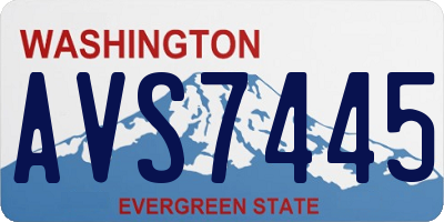 WA license plate AVS7445