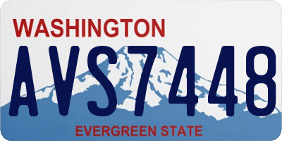 WA license plate AVS7448
