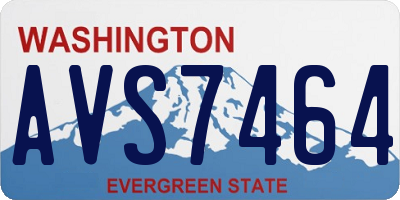 WA license plate AVS7464