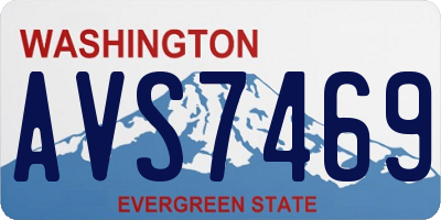 WA license plate AVS7469