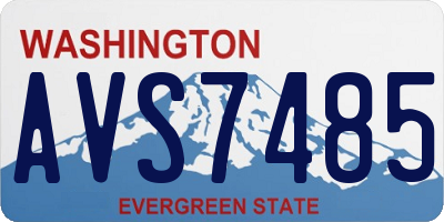 WA license plate AVS7485