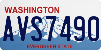 WA license plate AVS7490