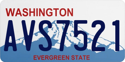 WA license plate AVS7521