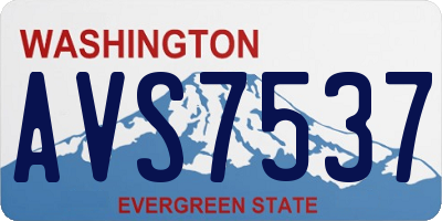 WA license plate AVS7537