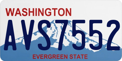 WA license plate AVS7552