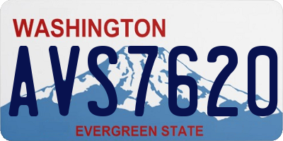 WA license plate AVS7620