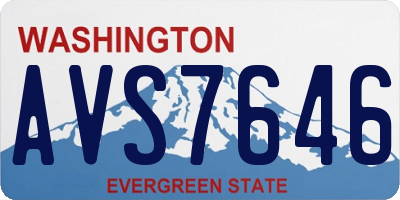 WA license plate AVS7646