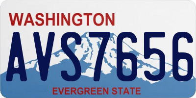 WA license plate AVS7656