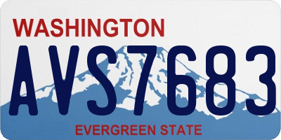 WA license plate AVS7683