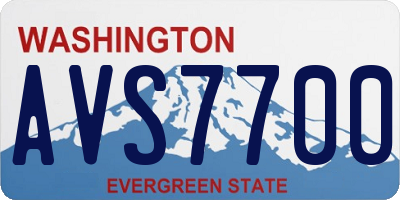 WA license plate AVS7700