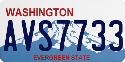 WA license plate AVS7733