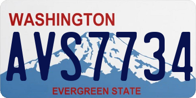 WA license plate AVS7734