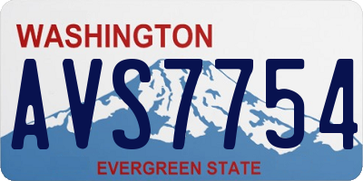 WA license plate AVS7754