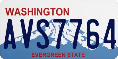 WA license plate AVS7764