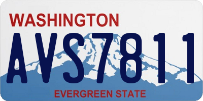 WA license plate AVS7811