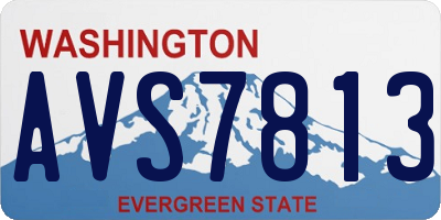 WA license plate AVS7813