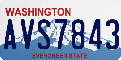 WA license plate AVS7843