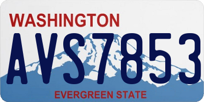 WA license plate AVS7853