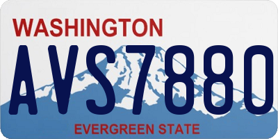 WA license plate AVS7880