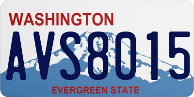 WA license plate AVS8015