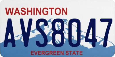 WA license plate AVS8047