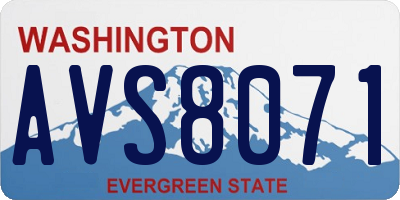 WA license plate AVS8071