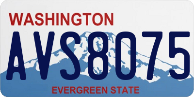 WA license plate AVS8075