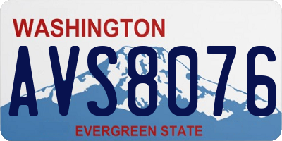 WA license plate AVS8076