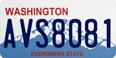 WA license plate AVS8081