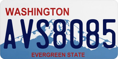 WA license plate AVS8085
