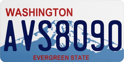 WA license plate AVS8090